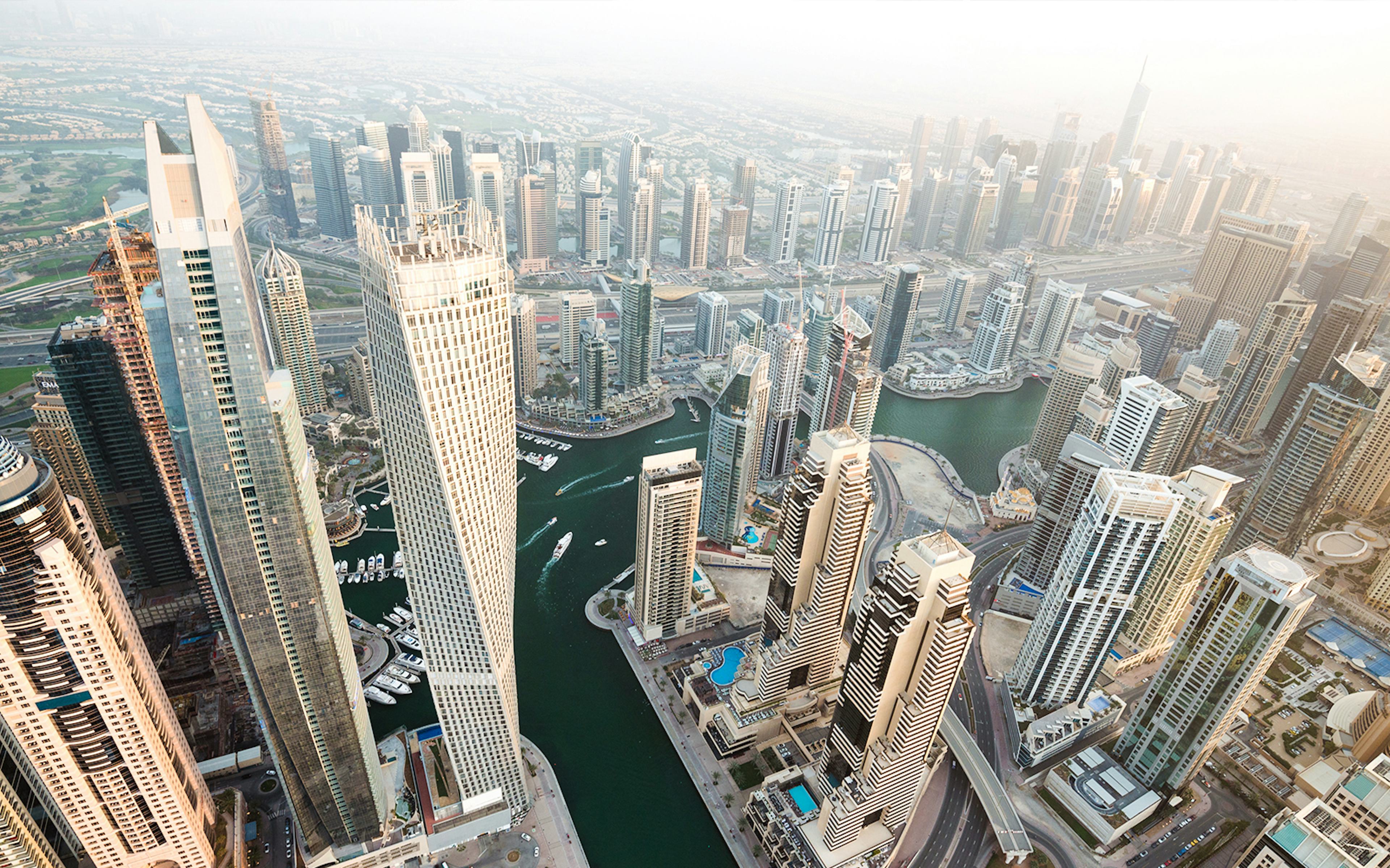 Aerial view of Dubai Marina, United Arab Emirates