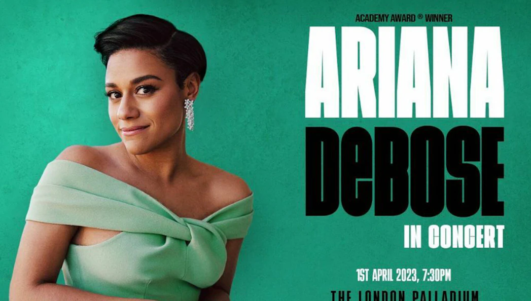 Ariana DeBose concert poster, London Palladium, April 1, 2023.