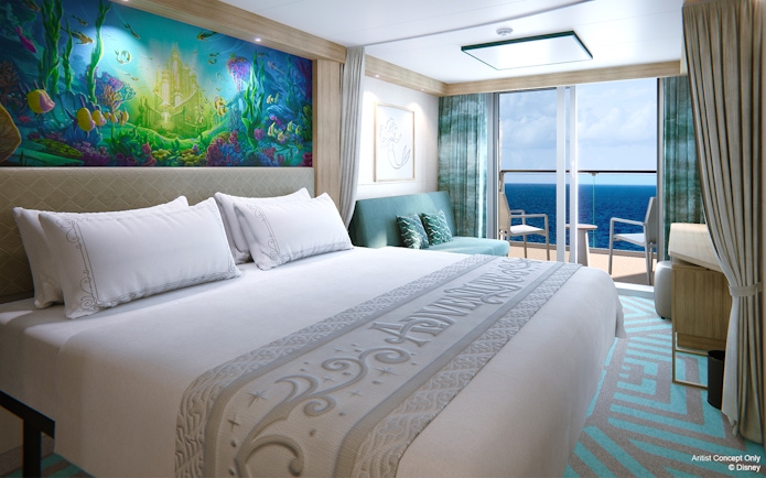 Deluxe Ocean View Stateroom with Verandah on Disney Adventure Cruise from Singapore.