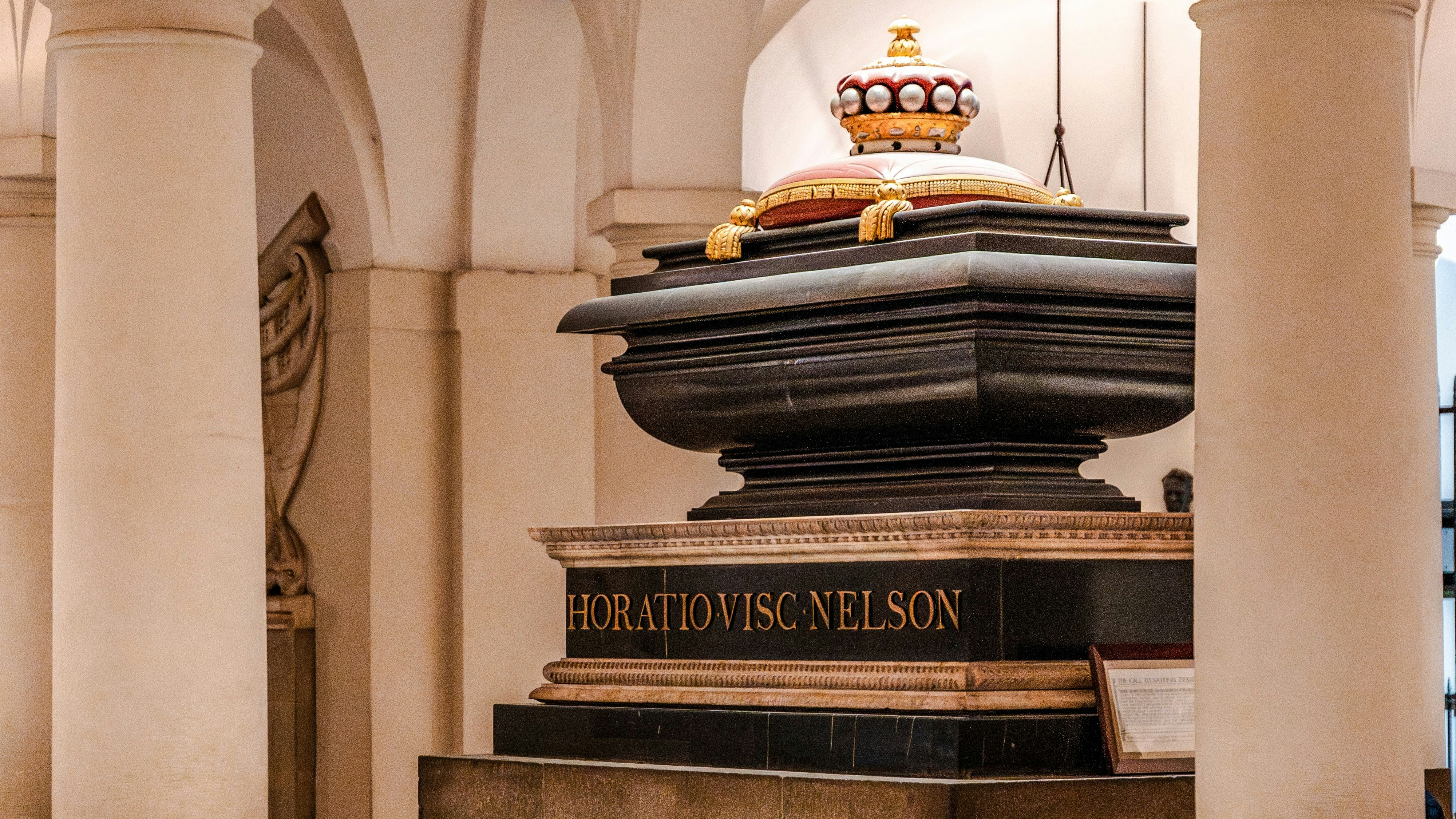 Nelson’s Tomb within the crypt of St Paul’s Cathedral