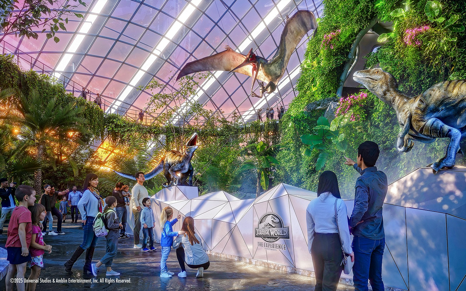 People exploring Jurassic World exhibit at Gardens by the Bay