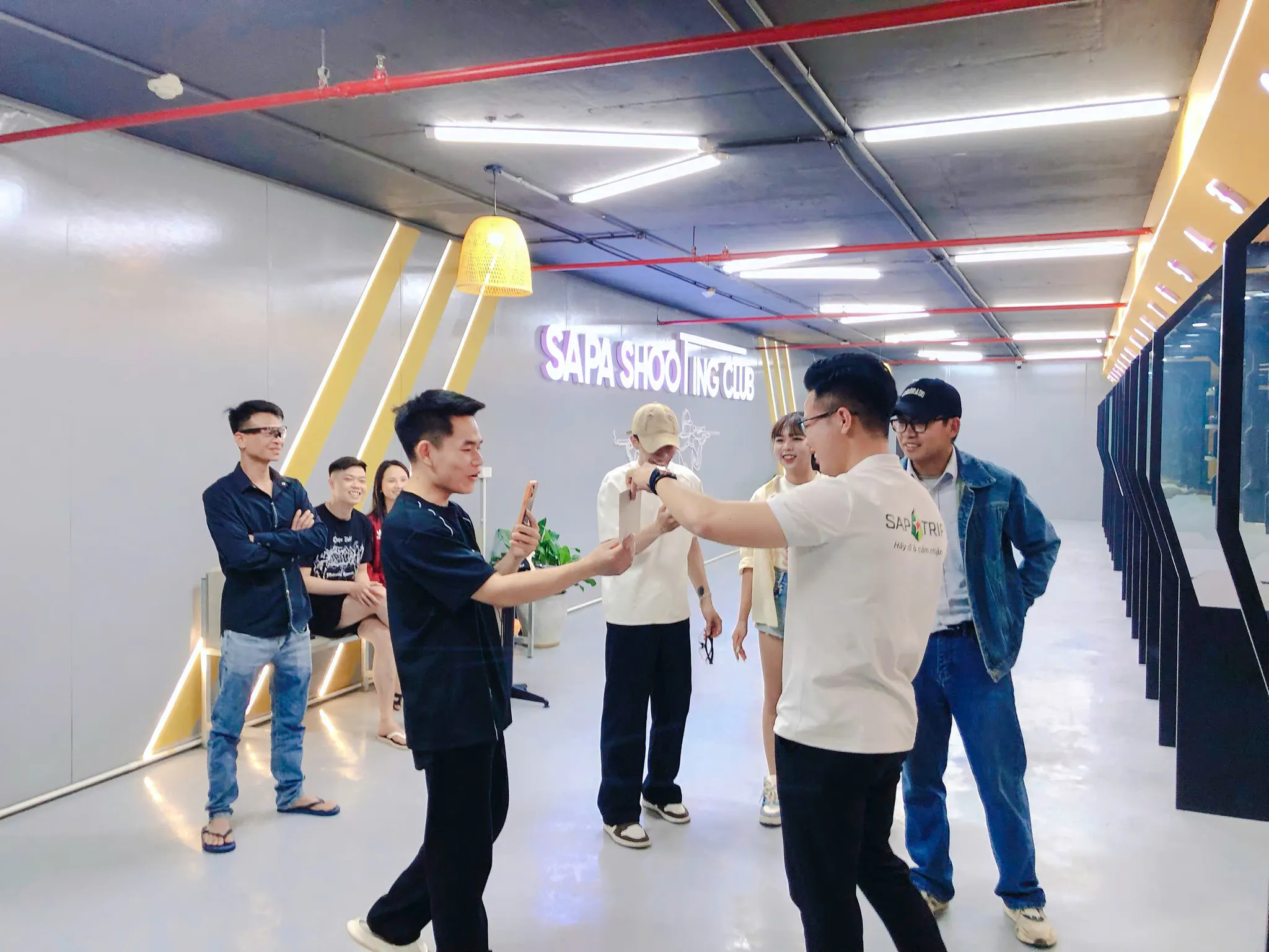 Group at SAPA Shooting Club with instructors in Sa Pa.