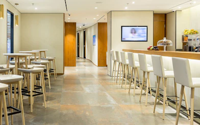 Plaza Premium Lounge seating area at Rio de Janeiro International Airport, Arrivals T2.