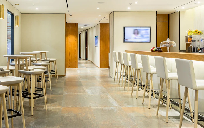 Plaza Premium Lounge seating area at Rio de Janeiro International Airport, Arrivals T2.