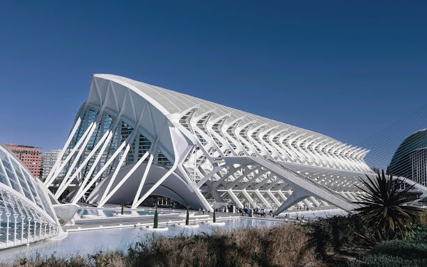 Oceanogràfic and Science Museum architecture in Valencia, Spain.
