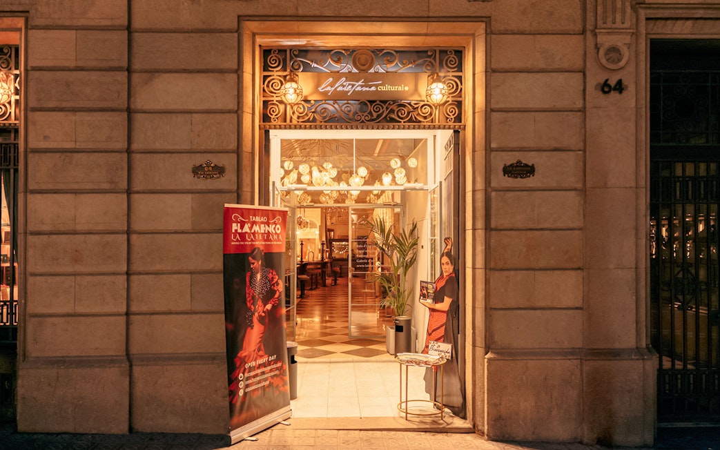 Entrance to Flamenco show venue at Laietana, Barcelona.