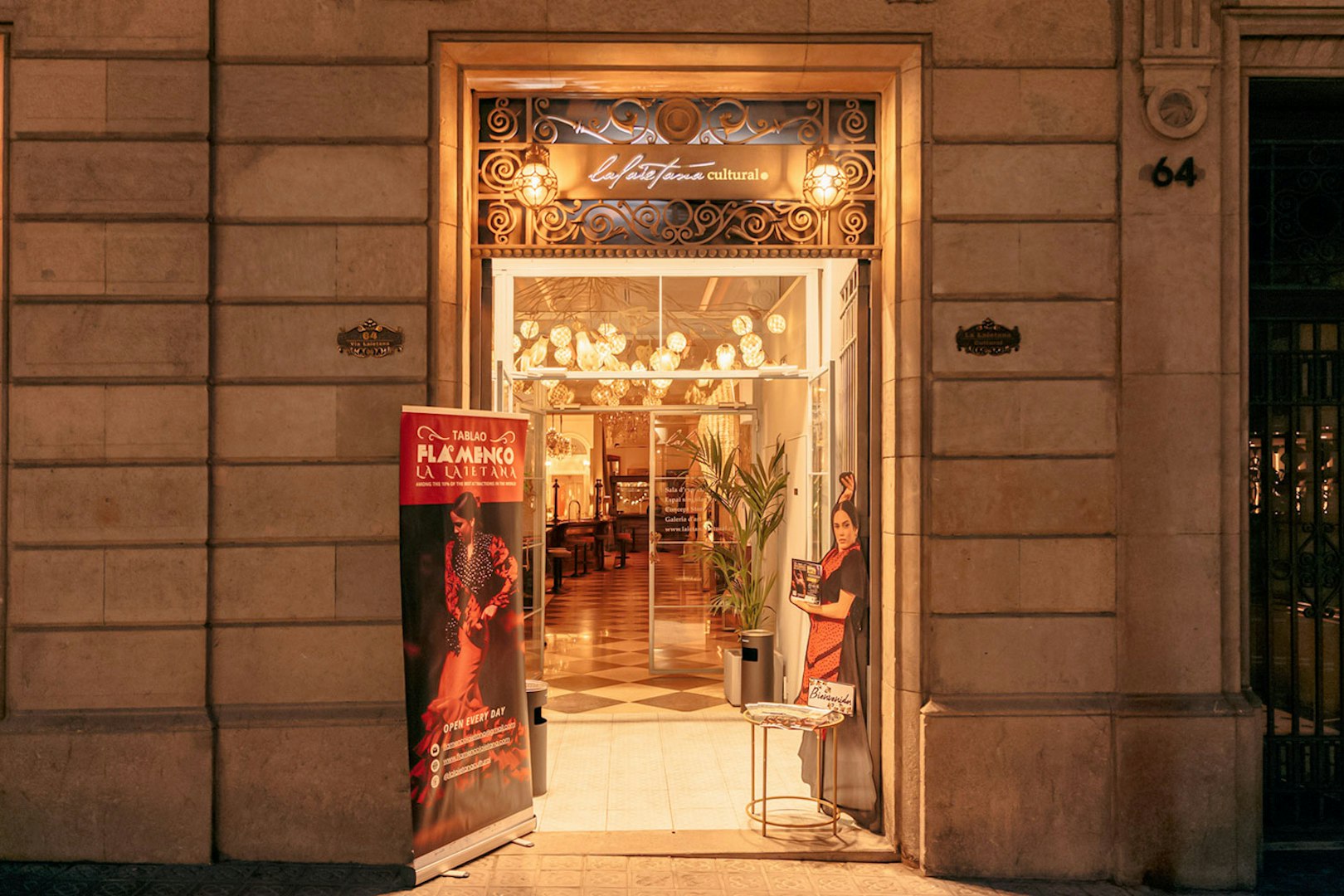 Entrance to Flamenco show venue at Laietana, Barcelona.