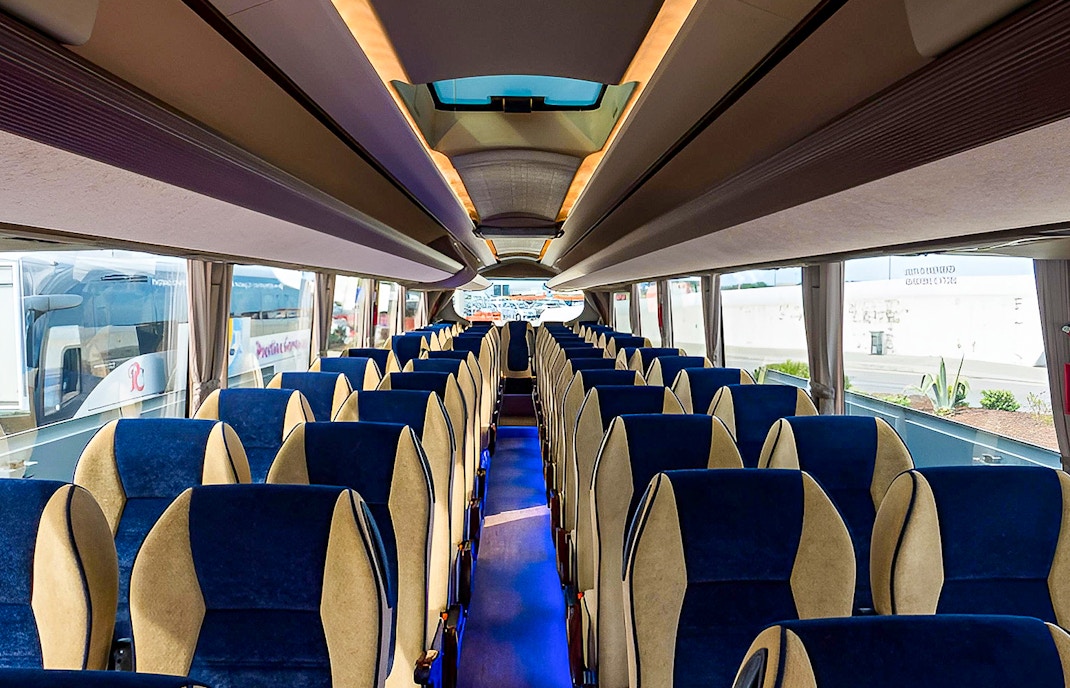 interior of the bus