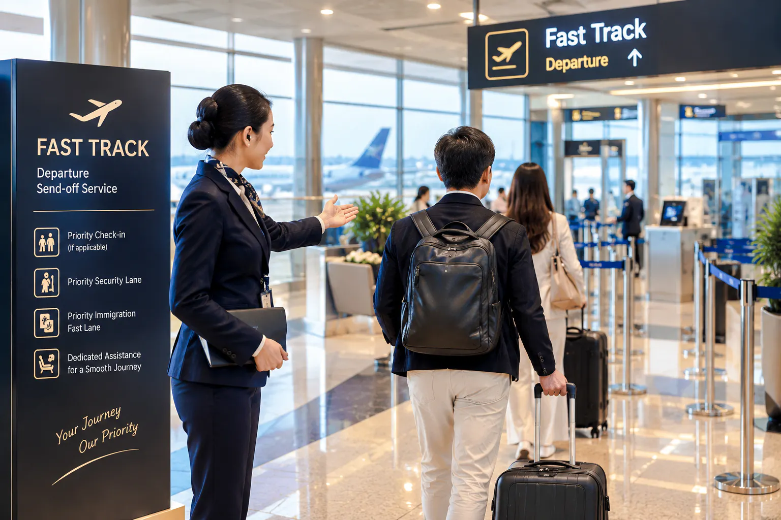 Fast Track service at Noi Bai Airport with priority security and check-in.