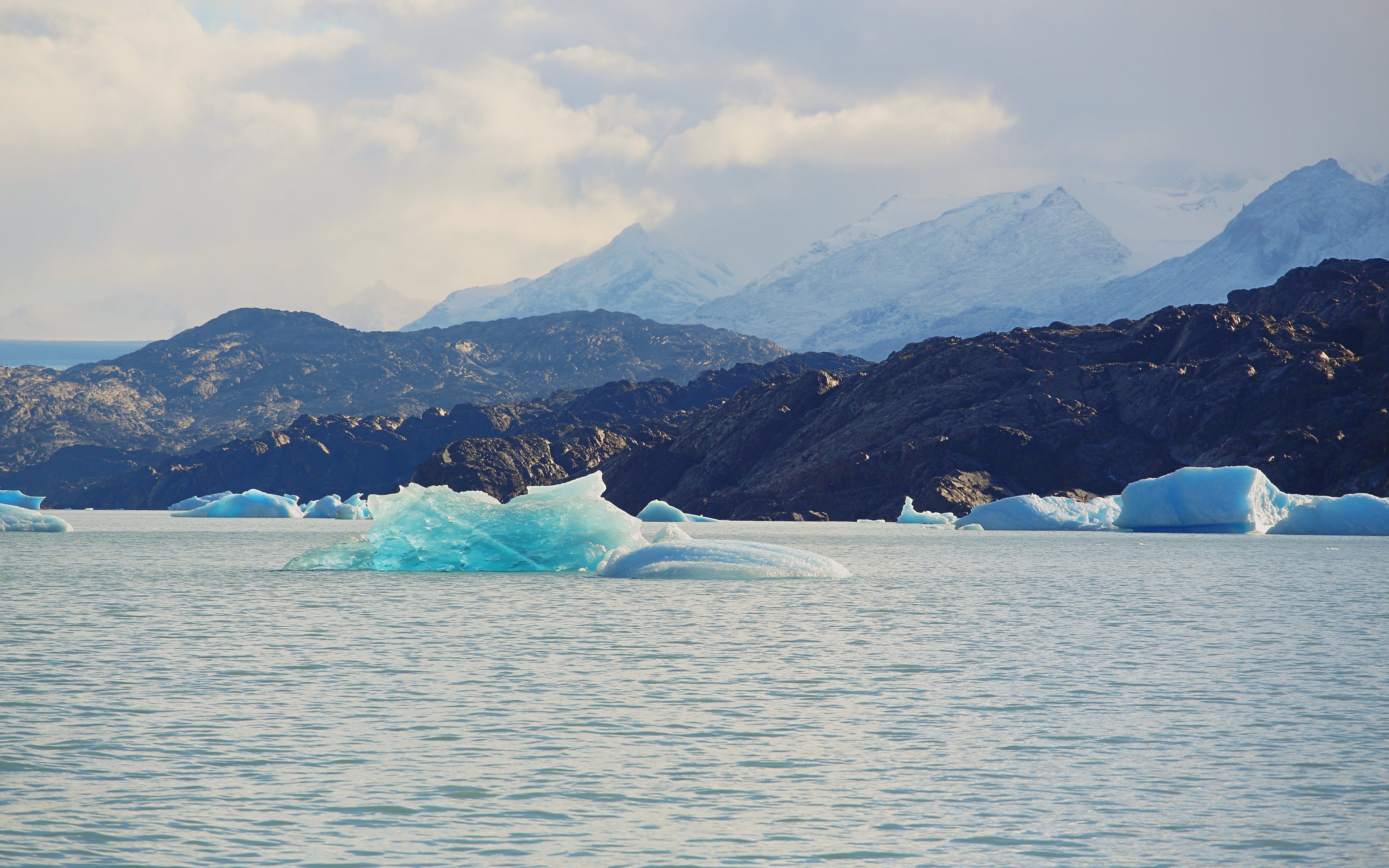 Cruise ship near Upsala and Spegazzini glaciers in Patagonia, Argentina.