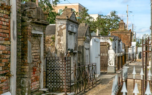 Tombs and statues in St. Louis Cemetery, New Orleans.