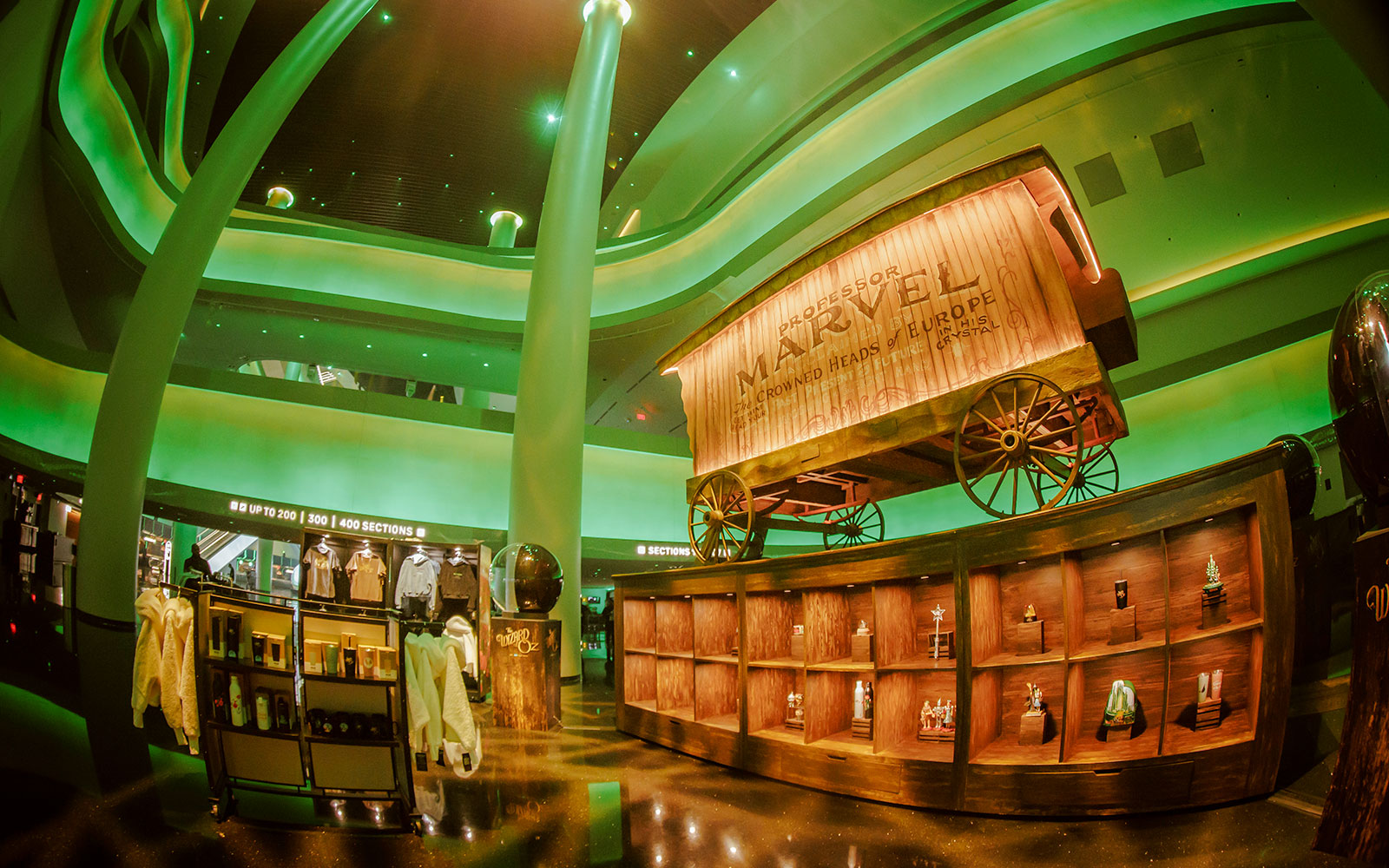 Professor Marvel's wagon display at Wizard of Oz show, Sphere.