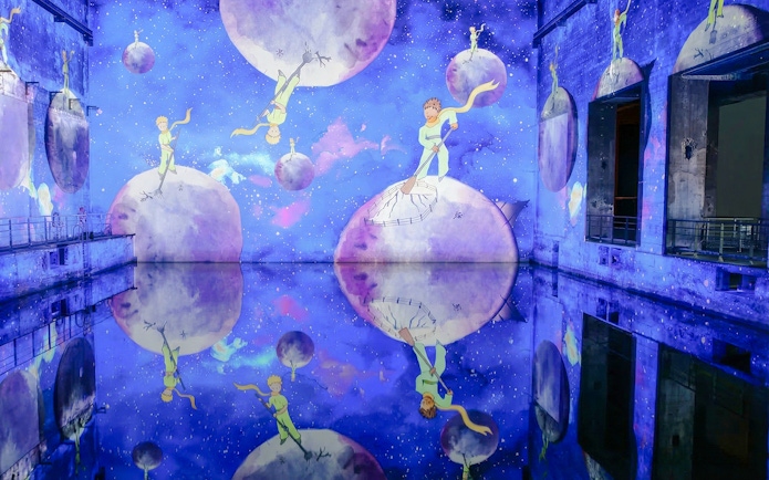 The Little Prince projections at Bassins des Lumières, Bordeaux.