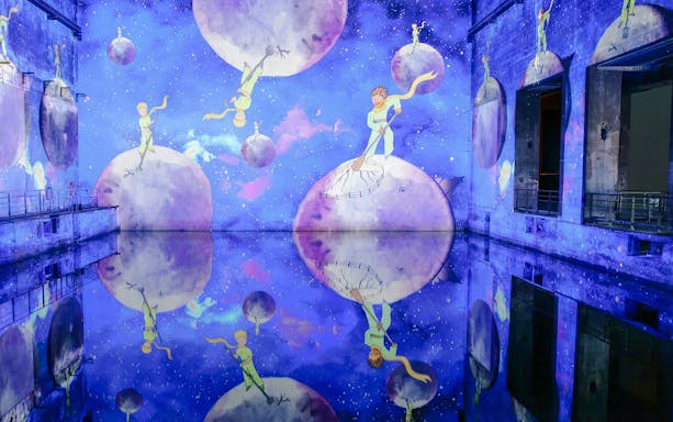The Little Prince projections at Bassins des Lumières, Bordeaux.