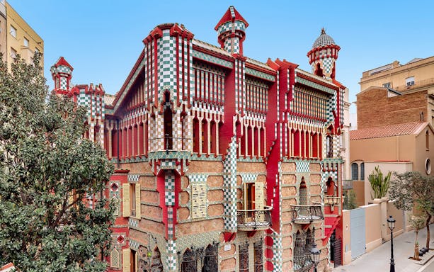 Casa Vicens in Barcelona, showcasing colorful tiles and unique architectural design.
