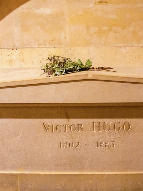 Victor Hugo's tomb inside the Pantheon, Paris.