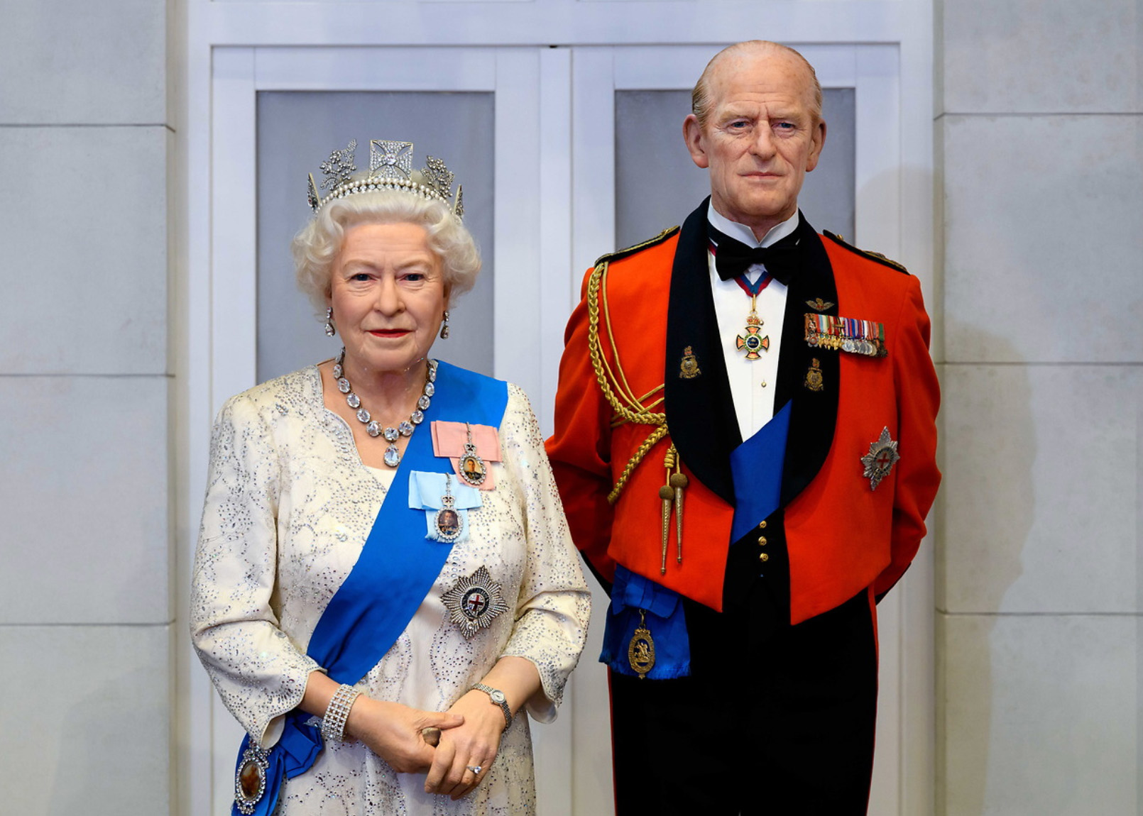 Queen Elizabeth II & Prince Philip at Madame Tussauds