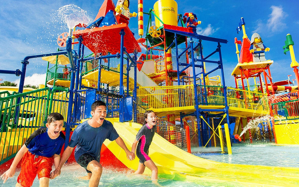 Children enjoying water play area at LEGOLAND® Malaysia Theme Park.
