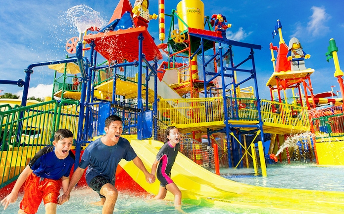 Children enjoying water play area at LEGOLAND® Malaysia Theme Park.