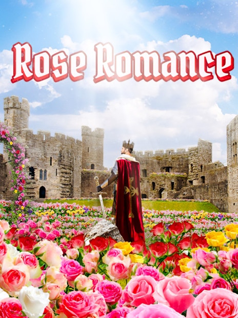 Gardens by the Bay Flower Dome with roses and castle backdrop for Rose Romance 2025.