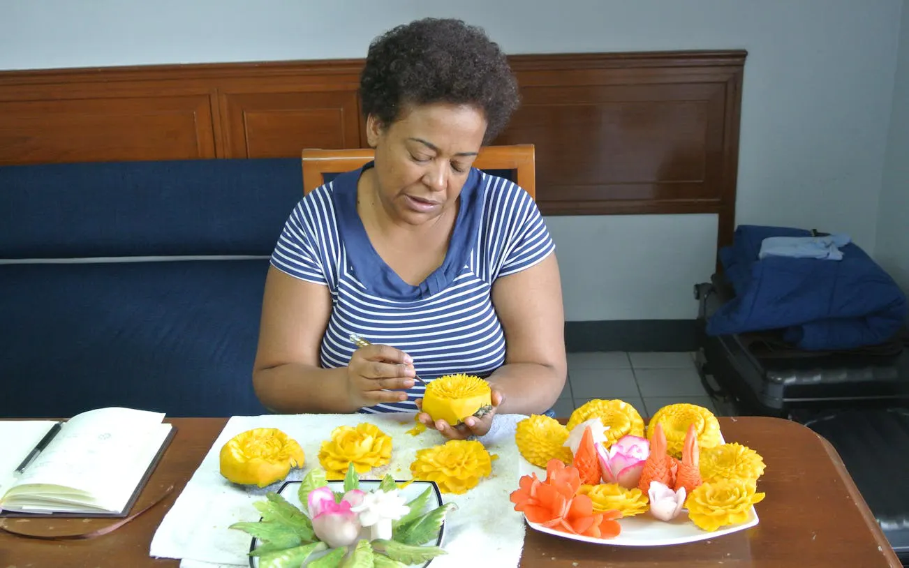 Thai Fruit and Vegetable Carving Class with Master Carver Wan Hertz in Penthouse Studio Image 4