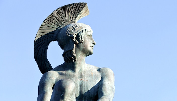 Theseus statue at Athens Greece