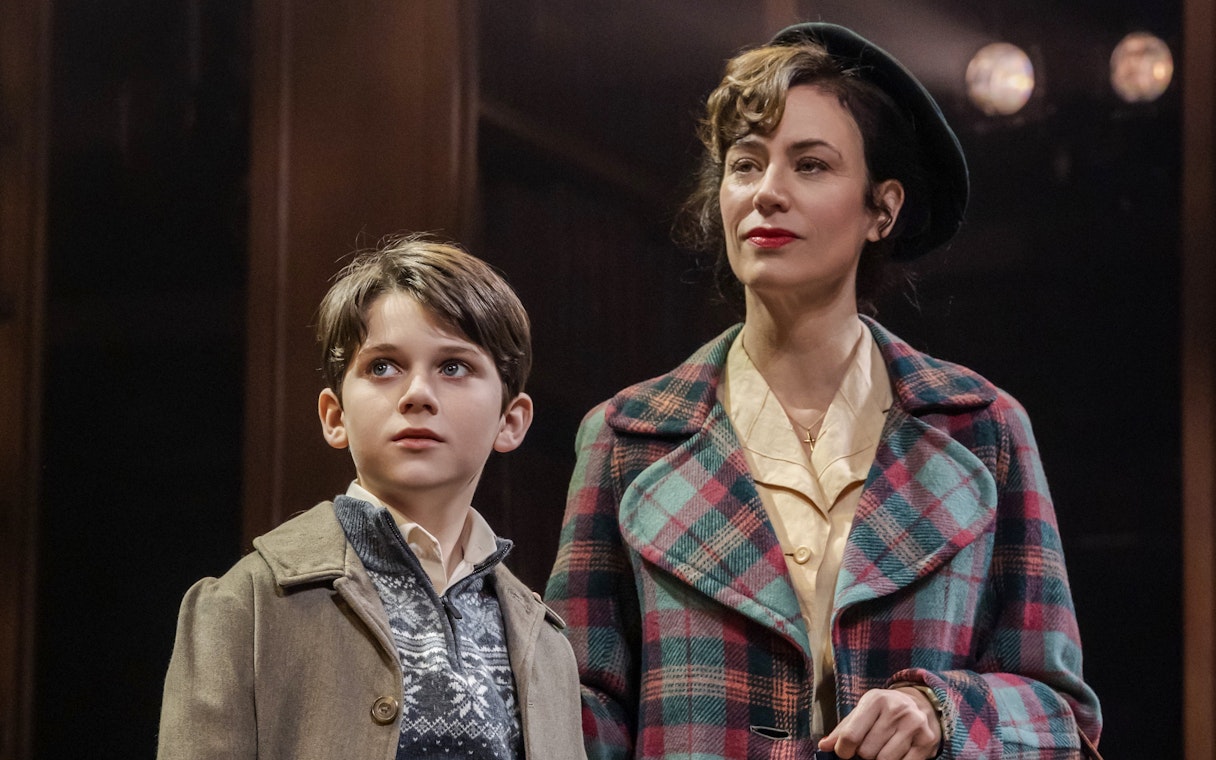 Child and woman on stage during Shadowlands performance, Westend.