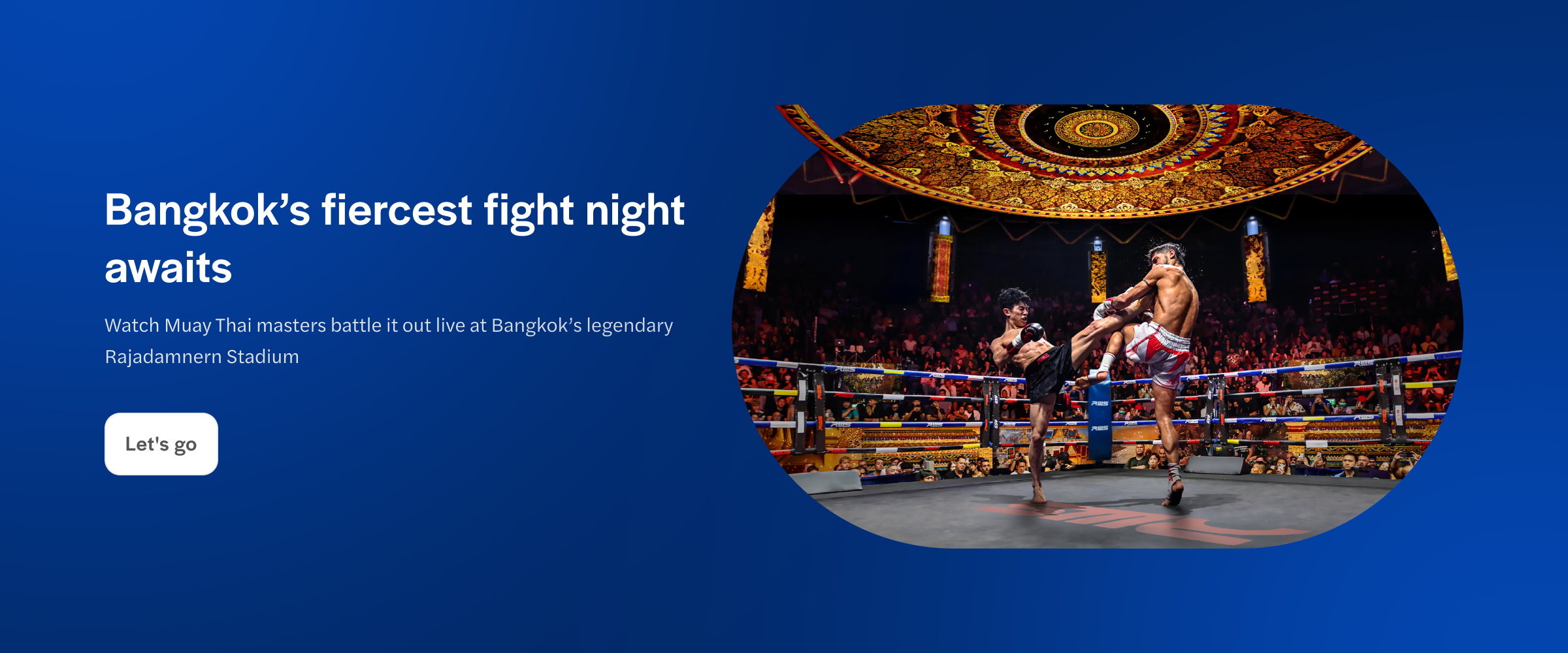 Muay Thai fighters competing at Rajadamnern Boxing Stadium, Bangkok.