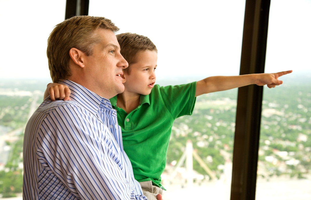 Father and son at ArcelorMittal Orbit London