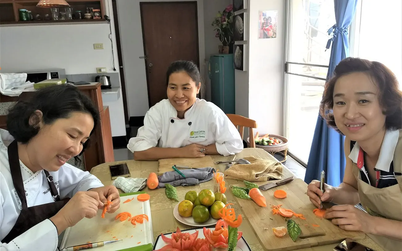 Thai Fruit and Vegetable Carving Class with Master Carver Wan Hertz in Penthouse Studio Image 3
