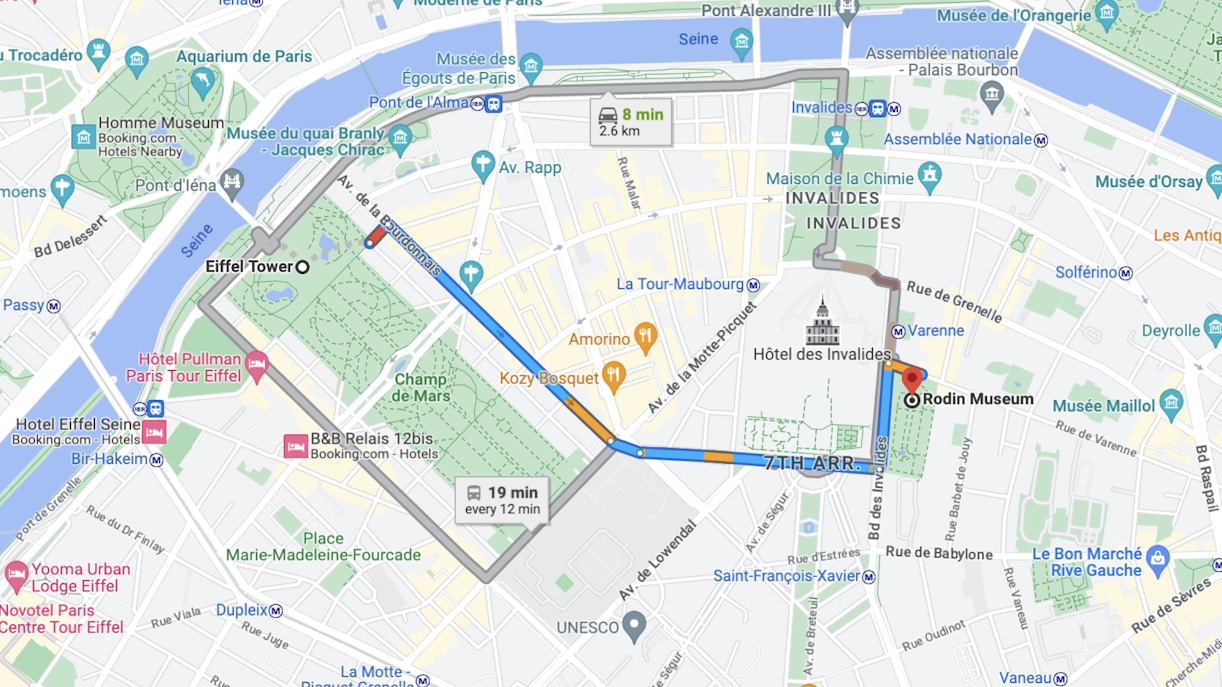 Getting to Musée Rodin Paris via Taxi