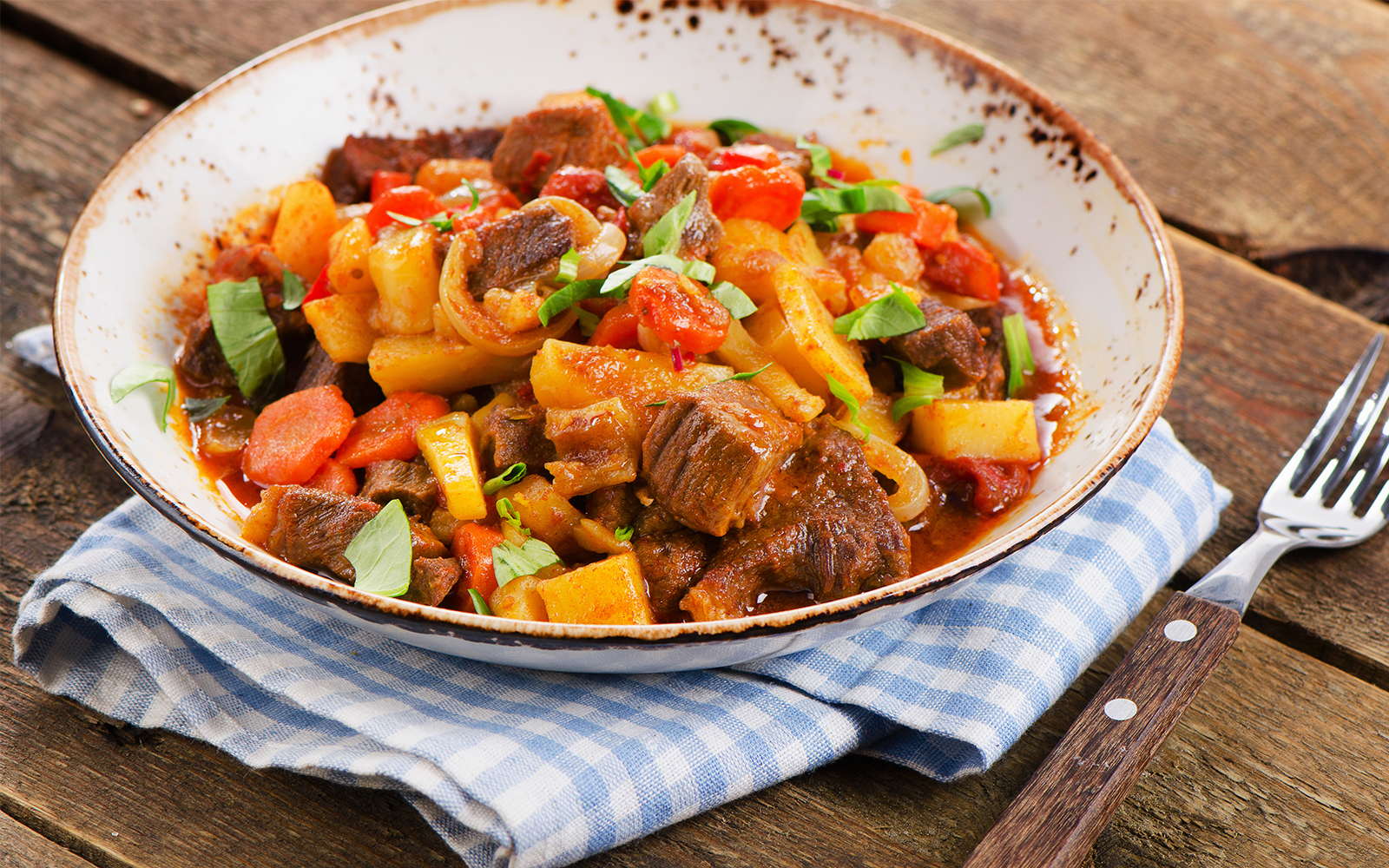 Beef stew with seasonal irish vegetables