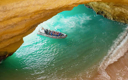 From Albufeira: Benagil Cave Speedboat Tour & Dolphin Watching