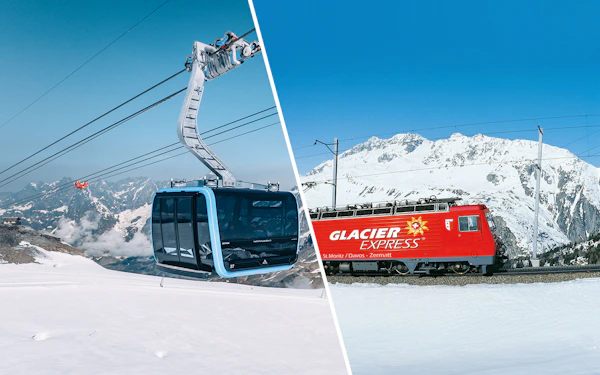 Combo: Matterhorn Glacier Paradise Round-Trip Cable Car + Glacier Express: Zermatt, Chur and St. Moritz