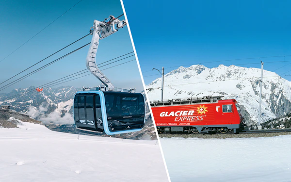 Combo: Matterhorn Glacier Paradise Round-Trip Cable Car + Glacier Express: Zermatt, Chur and St. Moritz
