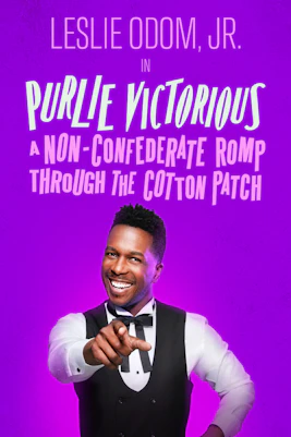Purlie Victorious play poster featuring main cast in theatrical costumes.