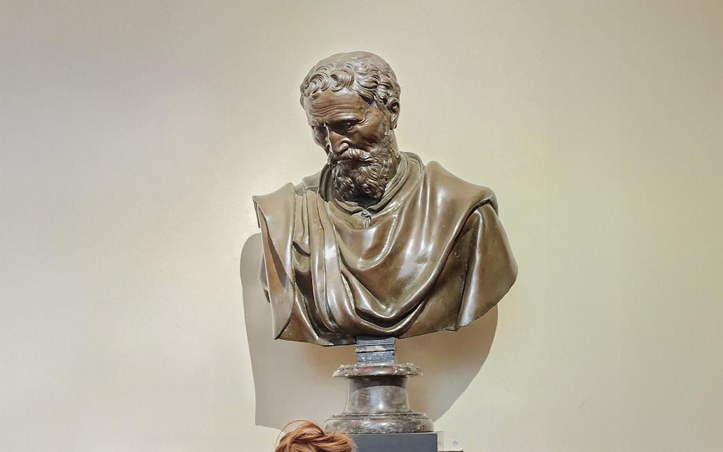 Bust of Michelangelo Buonarroti at Accademia Gallery, Florence.