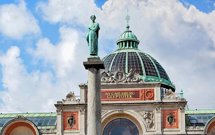 Dome and statue at New Carlsberg Glyptotek Museum, Copenhagen.