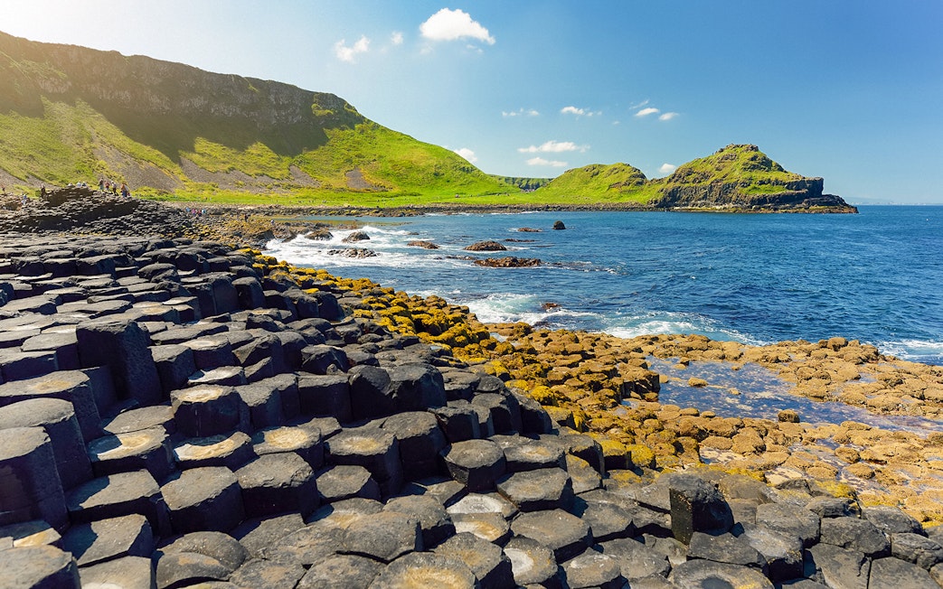 Giant's Causeway basalt columns by the sea, part of Belfast's Game of Thrones tour.