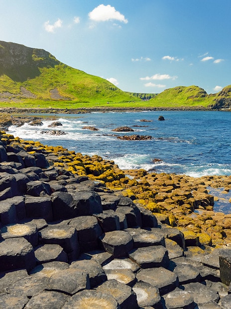 Giant's Causeway basalt columns by the sea, part of Belfast's Game of Thrones tour.