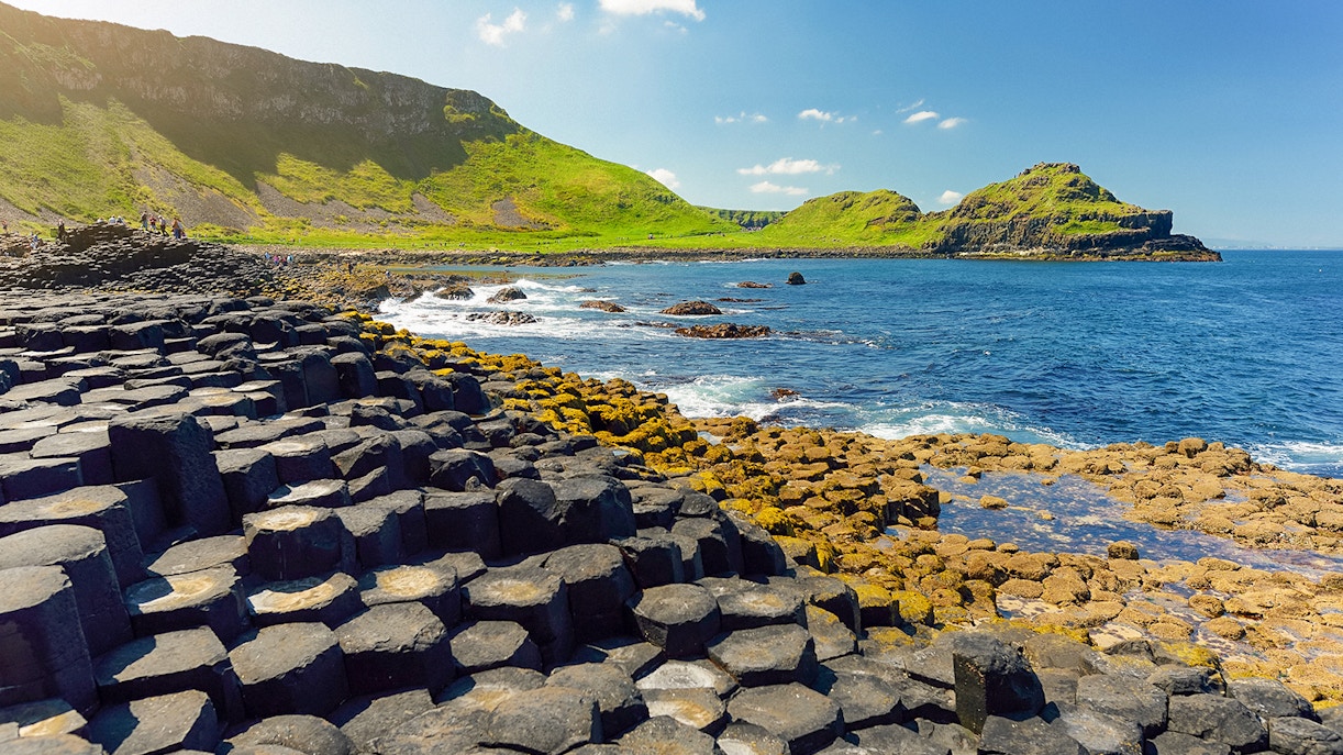 Giant's Causeway basalt columns by the sea, part of Belfast's Game of Thrones tour.