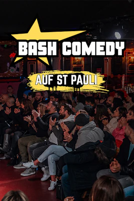 Audience enjoying stand-up comedy at Bash Comedy in Hamburg St. Pauli.