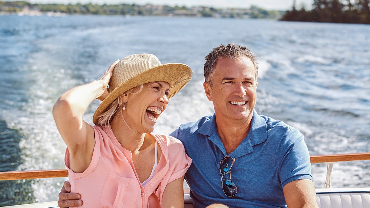 Miami skyline at night during Sunset Cruise South Beach & Biscayne Bay.