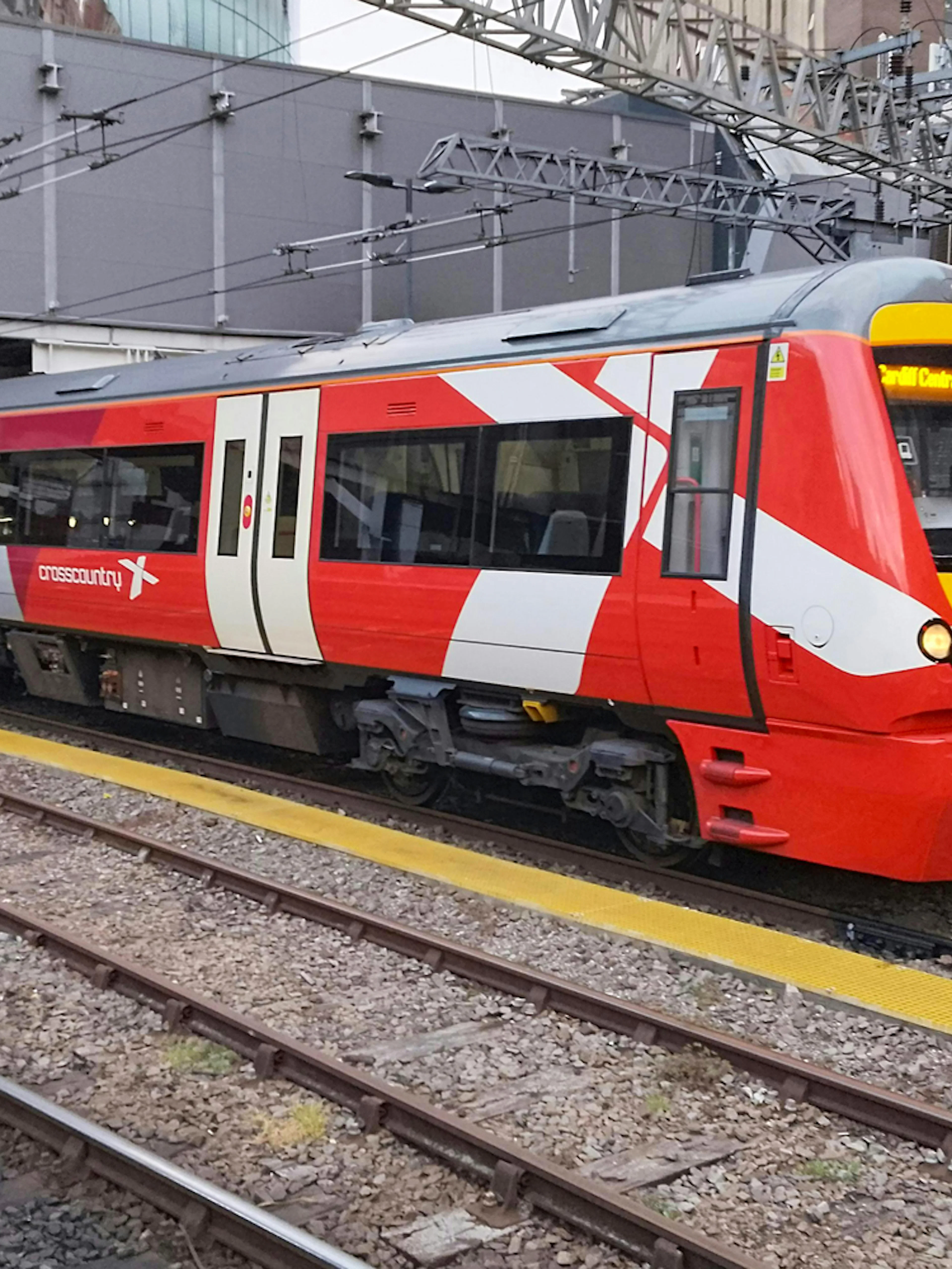 Train at Birmingham New Street Station on the National Rail network in England.