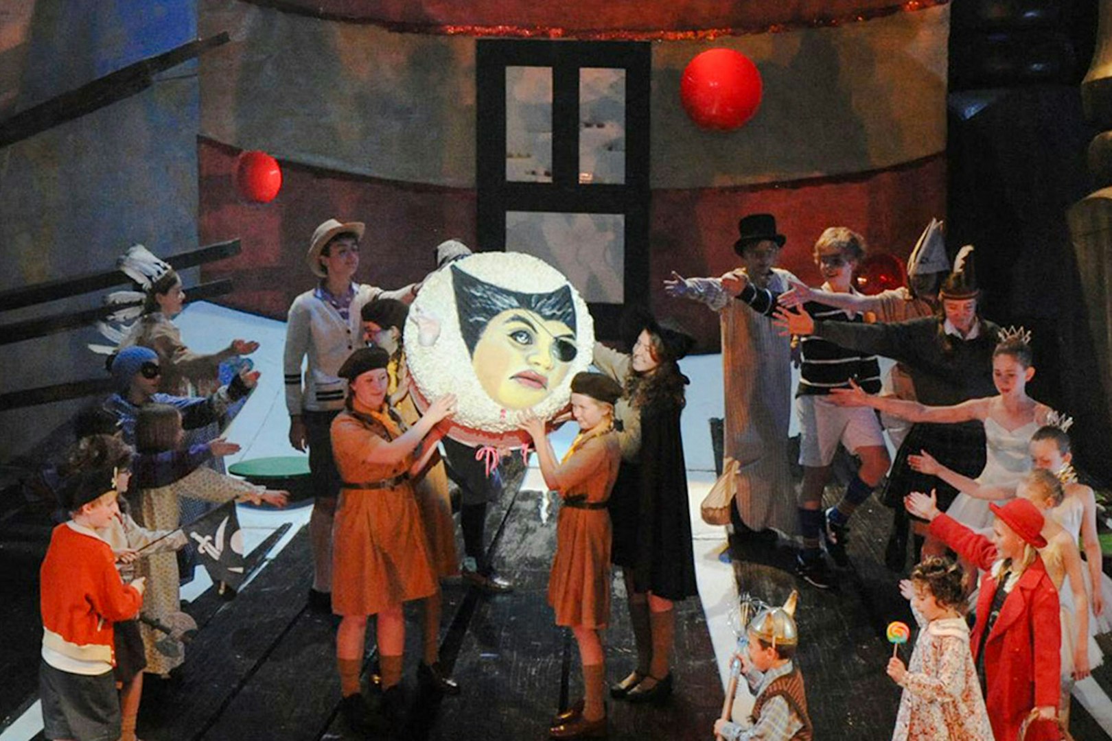 Children performing Hansel and Gretel on stage in Sydney theater.