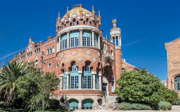 Hospital of the Holy Cross and Saint Paul, Sant Pau Modernista, Barcelona facade.