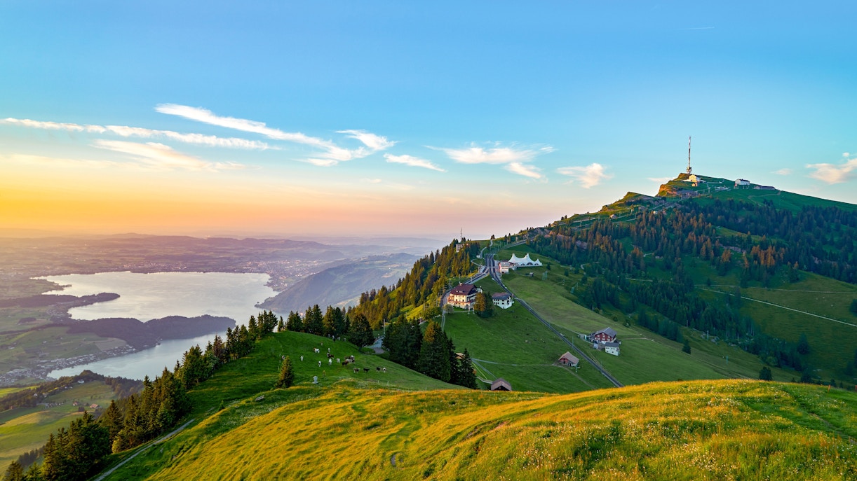 Mount Rigi Switzerland Wide Angle view