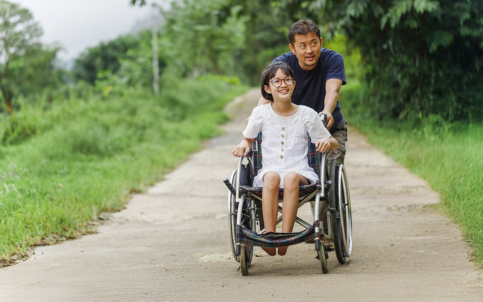  A wheelchair user enjoying the Stone Circle