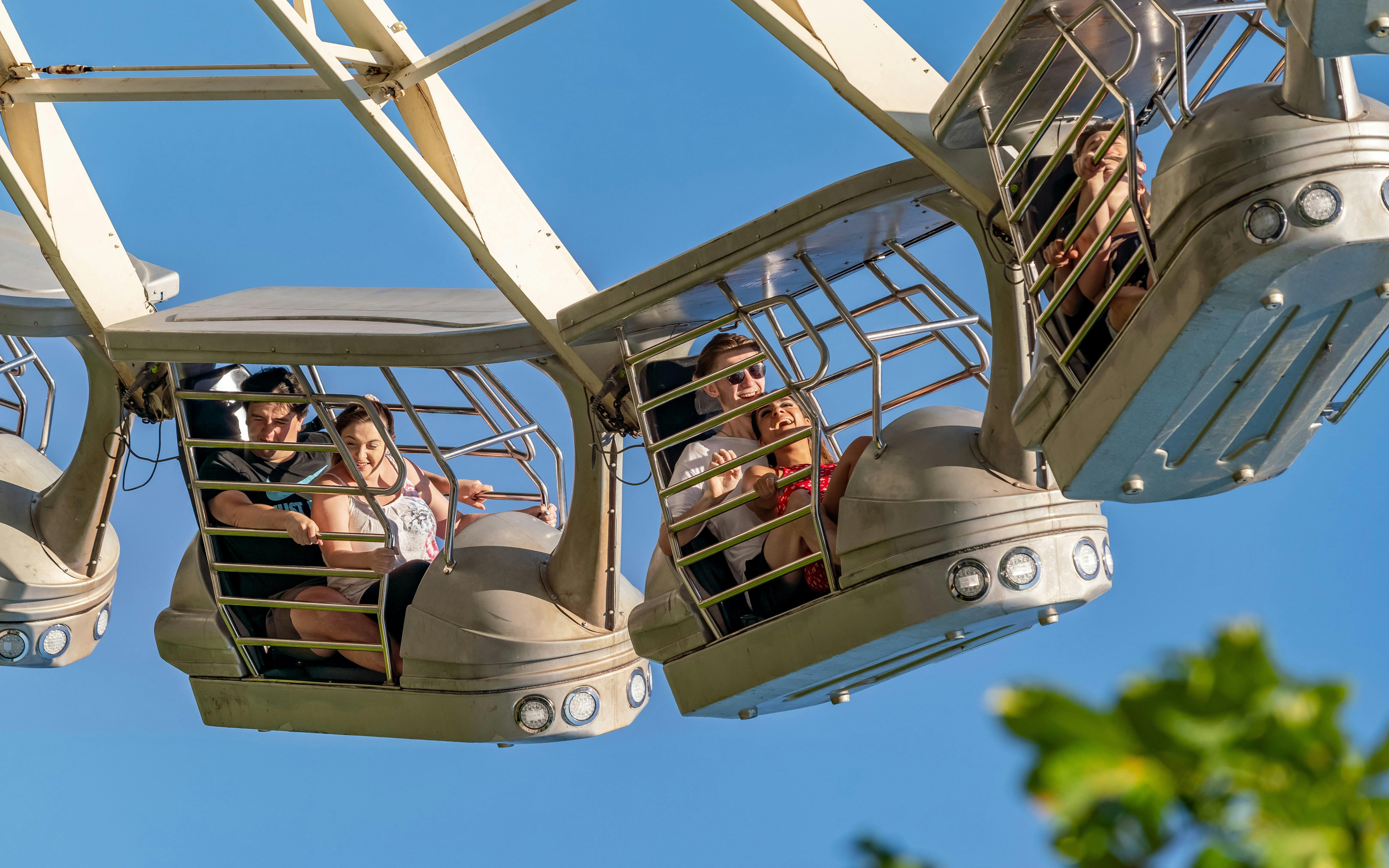 Visitors enjoying a ride at Thorpe Park.