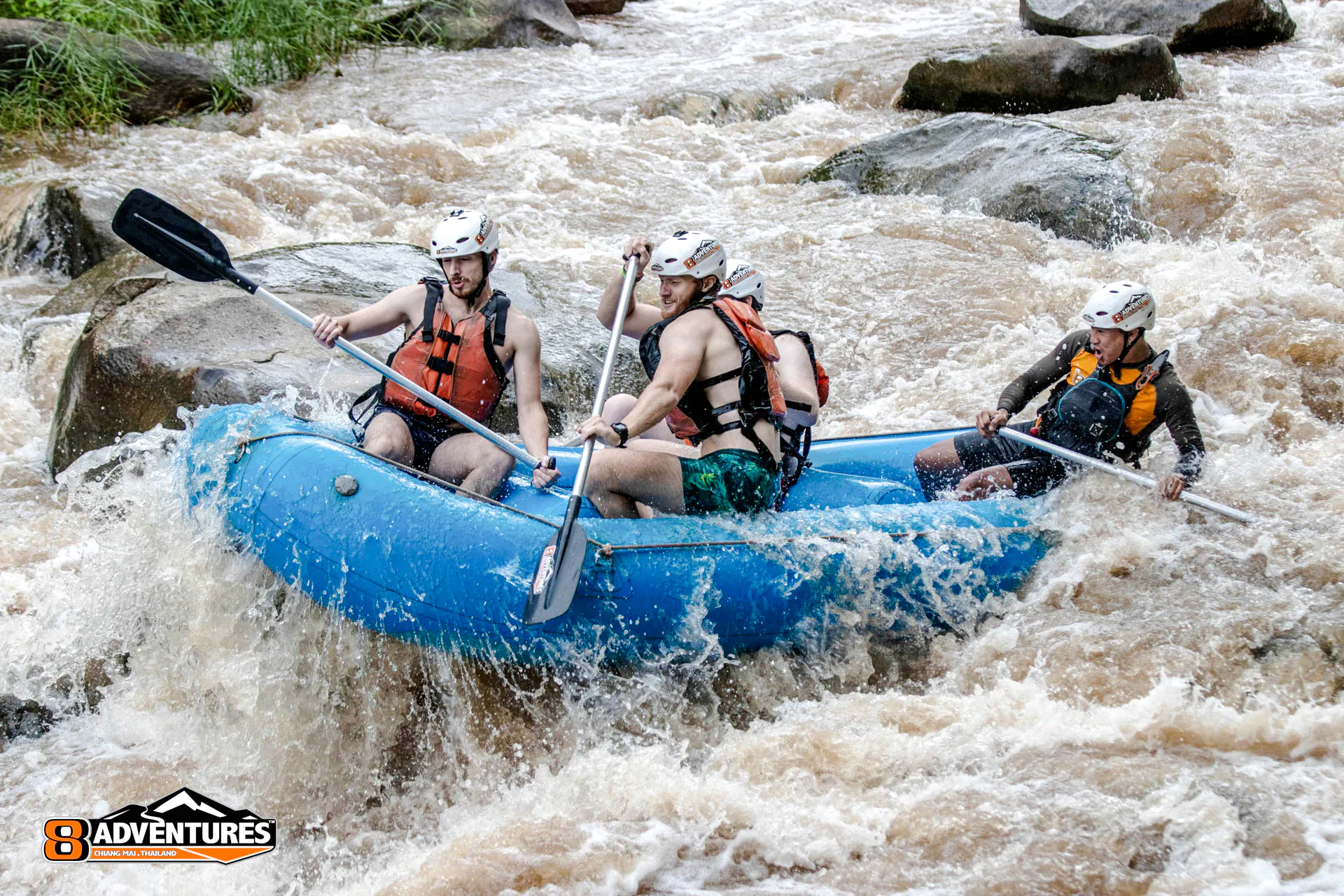 Chiang Mai Outdoor Adventure by 8Adventures: ATV, Whitewater Rafting or Waterfall Trek